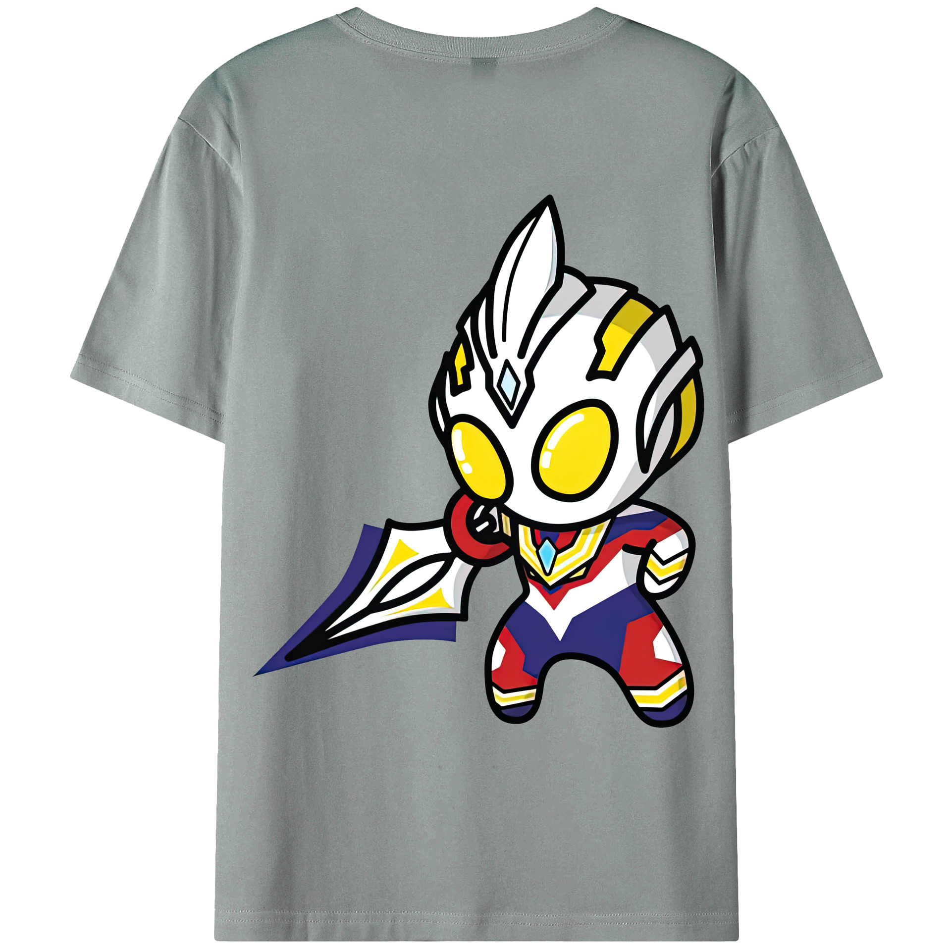 （画像用） ウルトラマン Ultraman 綿100％ メンズ半袖Tシャツ（バックプリント） 通気性